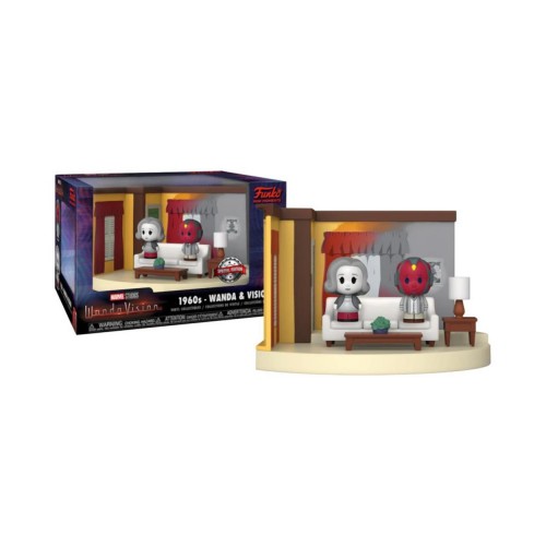 Funko Mini Moments: Marvel Studios WandaVision - 1960s - Wanda &amp; Vision (Living Room) (Special Edition) Vinyl Collectibles