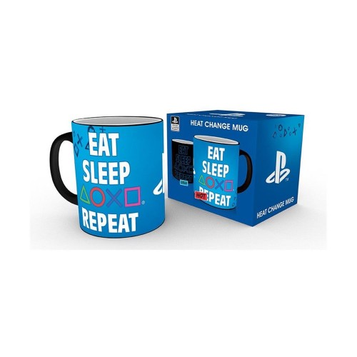 Abysse Playstation - Eat Sleep Repeat Heat Change Mug (320ml) (MGH0071)
