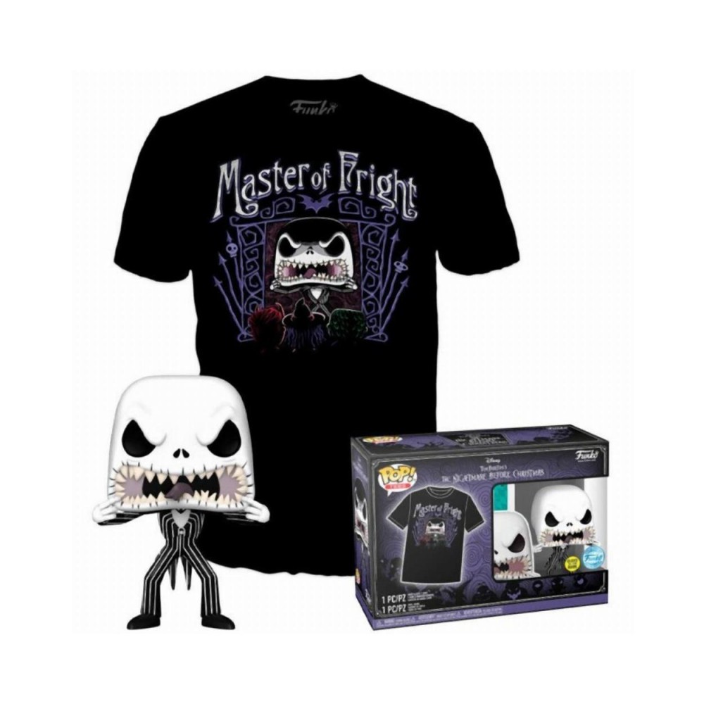 Funko Pop!  Tee (Adult): Disney The Nightmare Before Christmas - Jack Skellington (Glows in the Dark) (Special Edition) Vinyl Figure  T-Shirt (S)