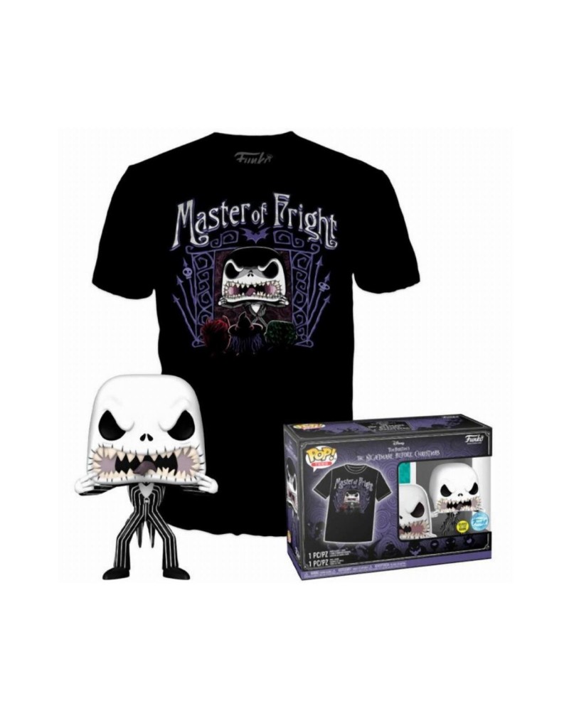 Funko Pop!  Tee (Adult): Disney The Nightmare Before Christmas - Jack Skellington (Glows in the Dark) (Special Edition) Vinyl Figure  T-Shirt (S)