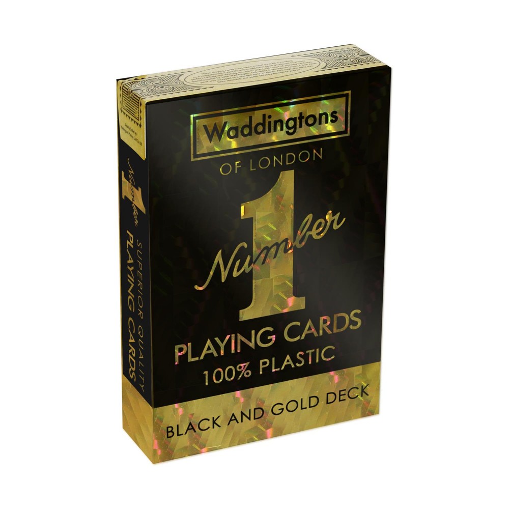Winning Moves: Waddingtons No.1 - Black And Gold Deck Playing Cards (WM00755-EN1)