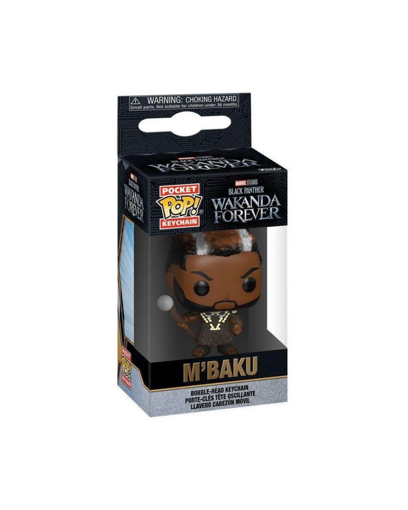Funko Pocket Pop! Marvel: Black Panther Wakanda Forever - MBaku Vinyl Bobble-Head Figure Keychain