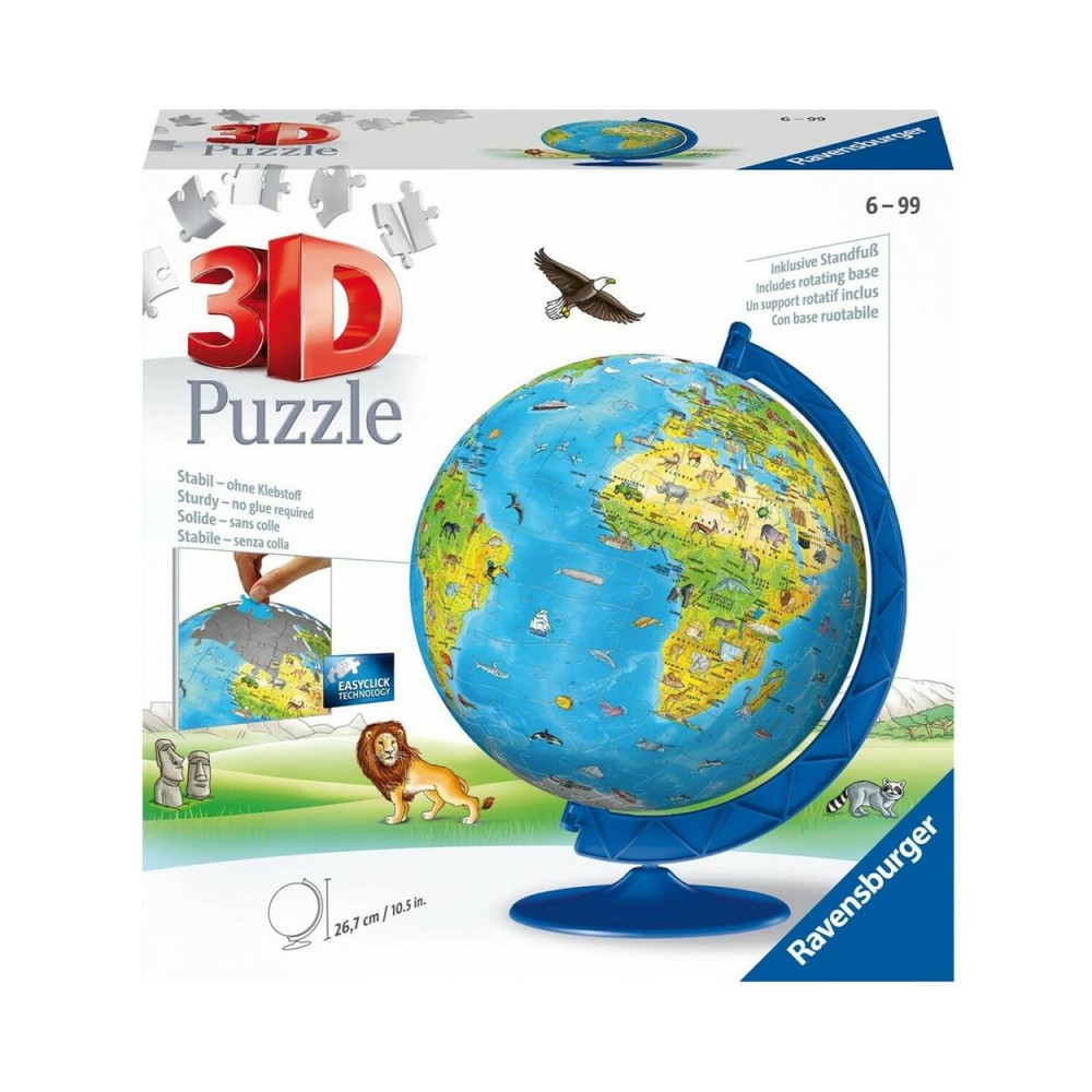 Ravensburger 3D Puzzle: Childrens World Globe (180 pcs) (12338)