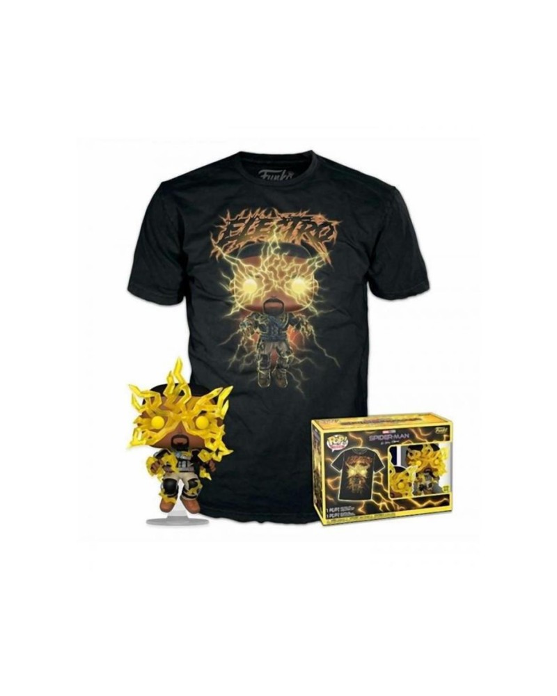 Funko Pop!  Tee (Adult): Spider-Man No Way Home S3 - Electro (Glows in the Dark) Vinyl Figure  T-Shirt (L)
