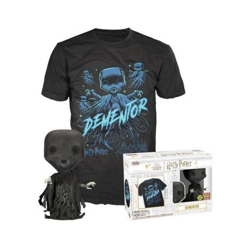 Funko Pop!  Tee (Adult): Harry Potter - Dementor (Glows in the Dark) Vinyl Figure and T-Shirt (L)
