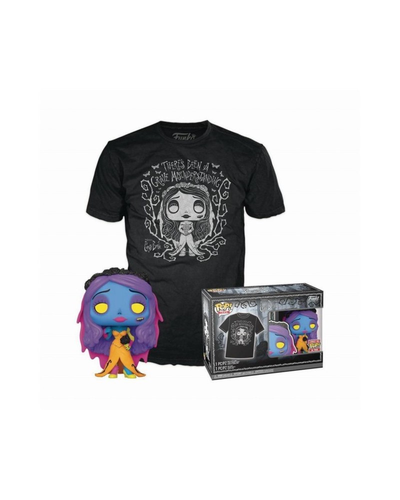 Funko Pop!  Tee (Adult): Tim Burtons Corpse Bride - Emily (Blacklight) Vinyl Figure and T-Shirt (M)