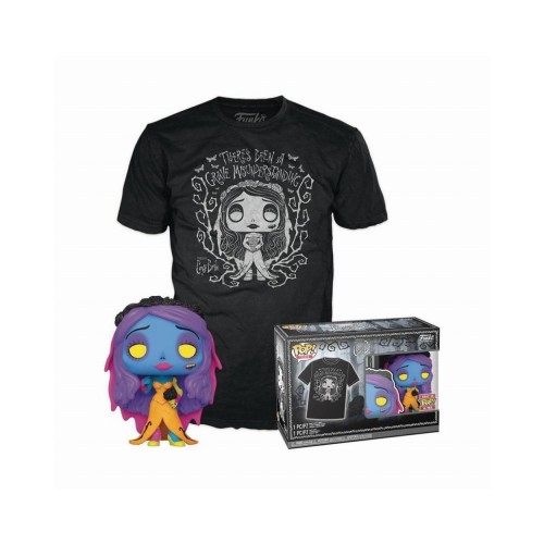 Funko Pop!  Tee (Adult): Tim Burtons Corpse Bride - Emily (Blacklight) Vinyl Figure and T-Shirt (XL)