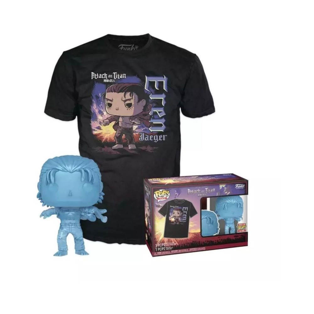 Funko Pop!  Tee (Adult): Attack on Titan Final Season - Eren Jaeger (with Marks) Vinyl Figure and T-Shirt (XL)