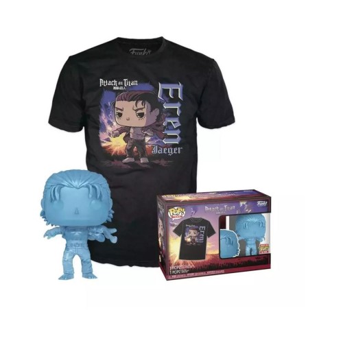 Funko Pop!  Tee (Adult): Attack on Titan Final Season - Eren Jaeger (with Marks) Vinyl Figure and T-Shirt (XL)