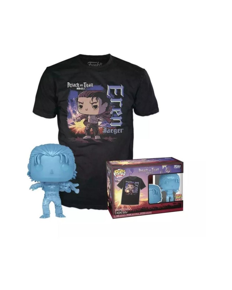 Funko Pop!  Tee (Adult): Attack on Titan Final Season - Eren Jaeger (with Marks) Vinyl Figure and T-Shirt (XL)