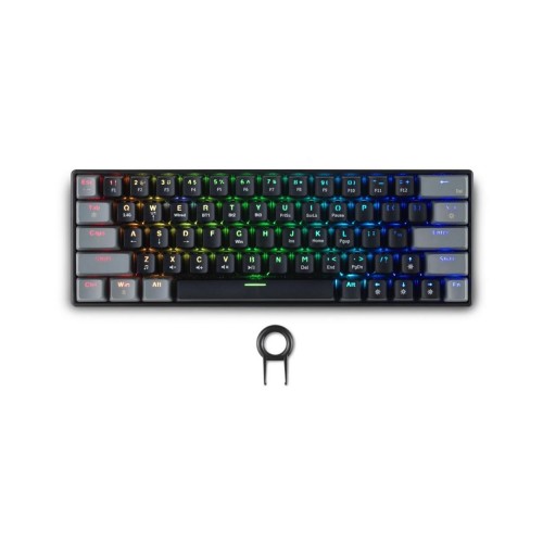 Spartan Gear - Pegasus 2 RGB Wired &amp; Wireless 63 keys Mechanical Gaming Keyboard (color: Black/Grey)