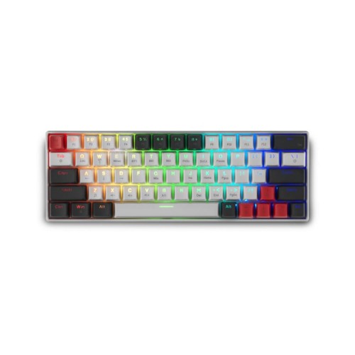 Spartan Gear - Pegasus 2 RGB Wired &amp; Wireless 63 keys Mechanical Gaming Keyboard (color: White/Grey)