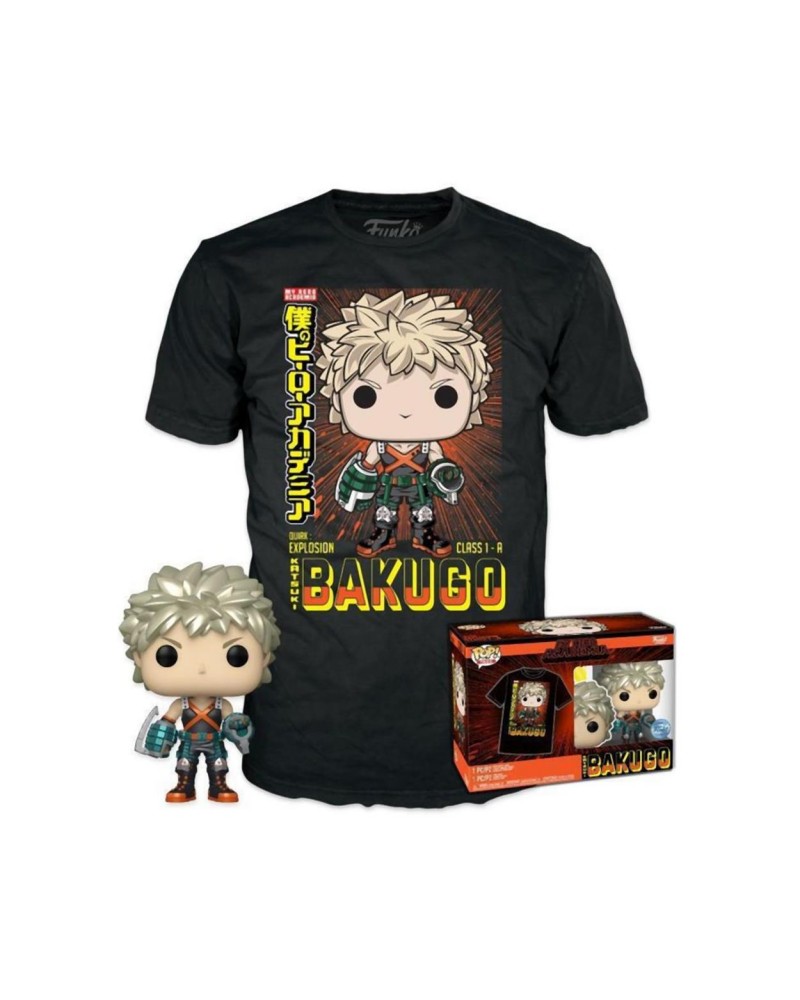 Funko Pop!  Tees (Adult): My Hero Academia - Katsuki Bakugo (Metallic) (Special Edition) Vinyl Figure  T-Shirt (L)