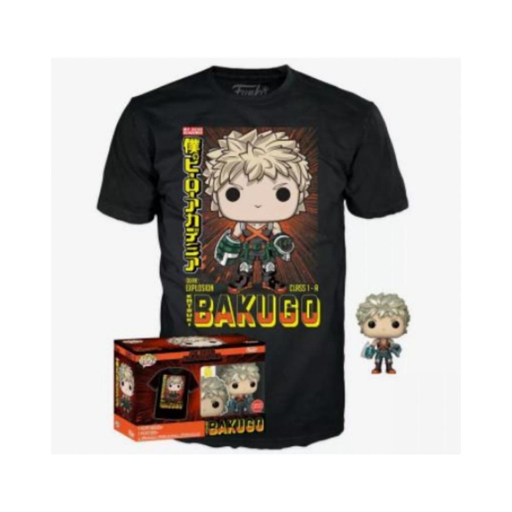 Funko Pop!  Tee (Adult): My Hero Academia - Katsuki Bakugo (Metallic) (Special Edition) Vinyl Figure  T-Shirt (XL)