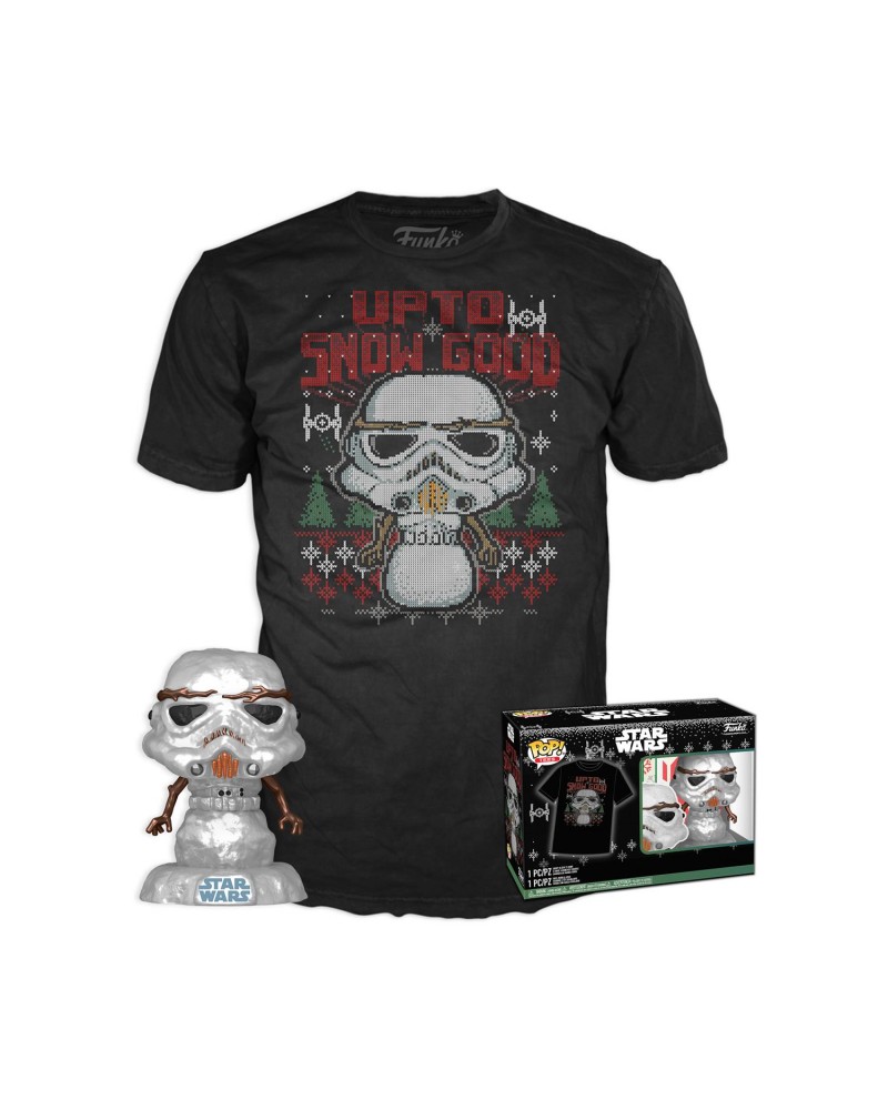Funko Pop! Tees (Adult) Disney: Star Wars - Holiday Stormtrooper (Metallic) Vinyl Figure  T-Shirt (L)