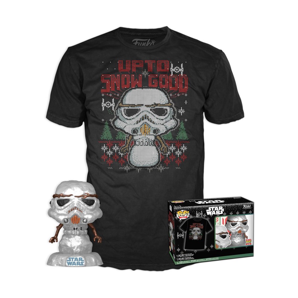 Funko Pop!  Tee (Adult): Disney Star Wars - Holiday Stormtrooper (Metallic) Vinyl Figure  T-Shirt (XL)