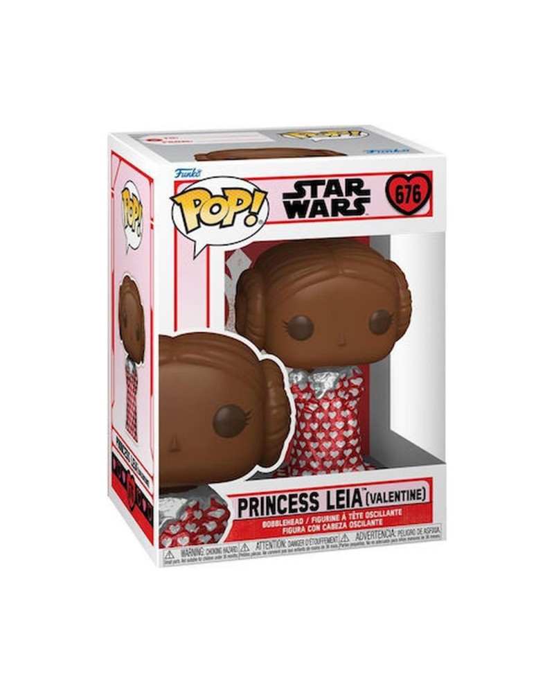 Funko Pop! Disney: Star Wars Valentines Day 2024 - Princess Leia (Valentine Chocolate) #676 Bobble-Head Vinyl Figure