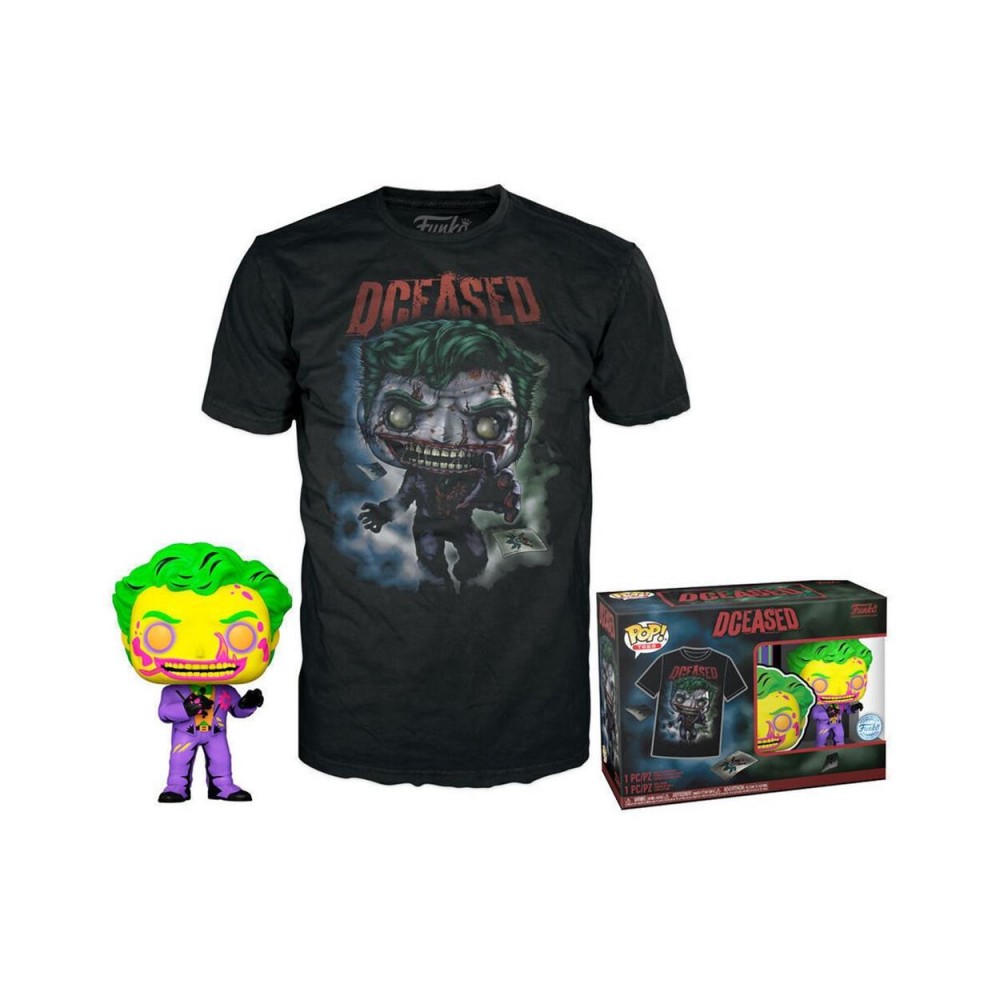 Funko Pop!  Tee (Adult): Comic Cover DC - The Joker (Blacklight)  (Special Edition) Vinyl Figure  T-Shirt (M)