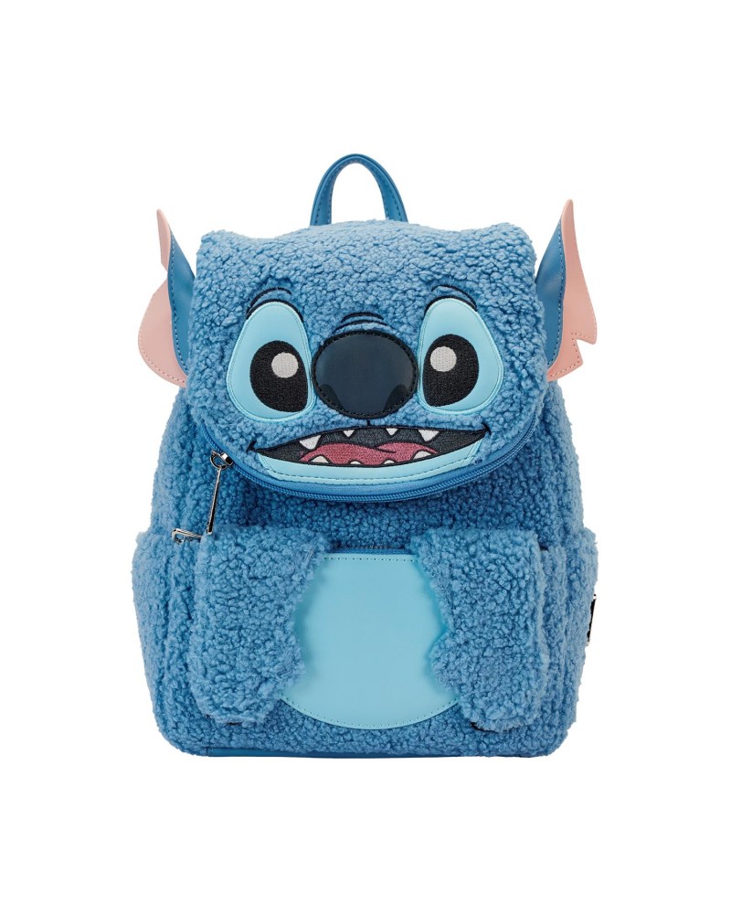 Loungefly Disney: Lilo &amp; Stitch - Stitch Plush Pocket Mini Backpack (WDBK3401)