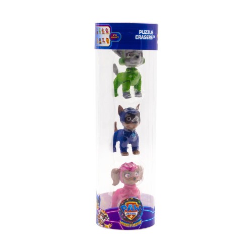 P.M.I. Paw Patrol: The Mighty Movie - Puzzle Eraser 3 Pack Figures (5cm) (Random) (PAWM1225)