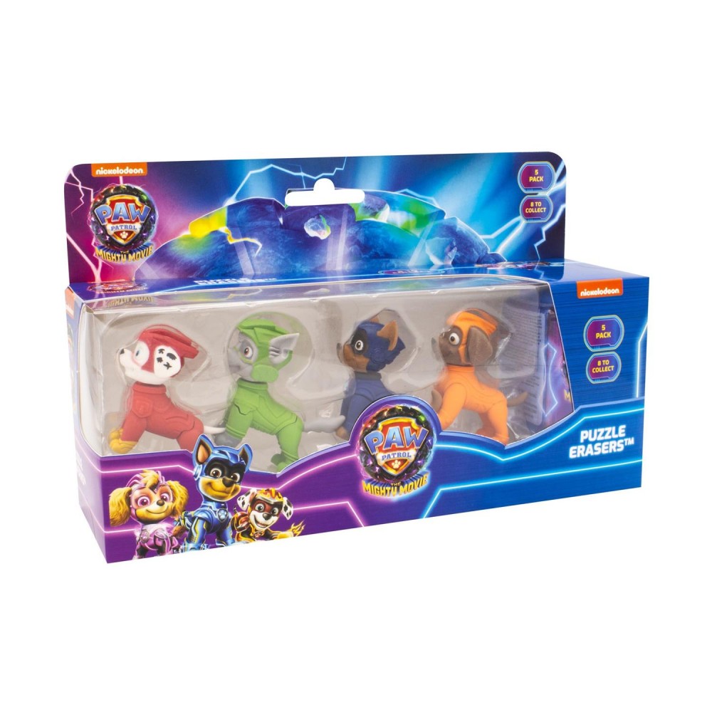 P.M.I. Paw Patrol: The Mighty Movie - Puzzle Erasers 5 Pack Figures (5cm) (Random) (PAWM1240)