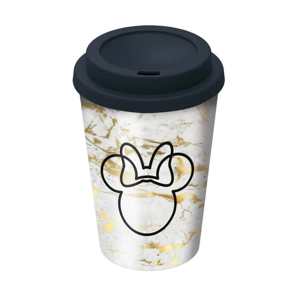 Stor Disney: Minnie Mouse Small Plastic Double-Walled Coffee Tumbler (390ml) (01048)
