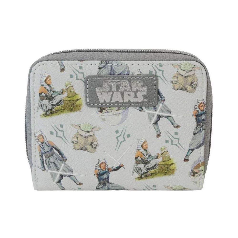 Funko Disney: Lucas Star Wars - Ahsoka  Grogu All Over Print Zip Around Wallet