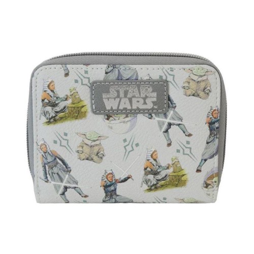 Funko Disney: Lucas Star Wars - Ahsoka  Grogu All Over Print Zip Around Wallet