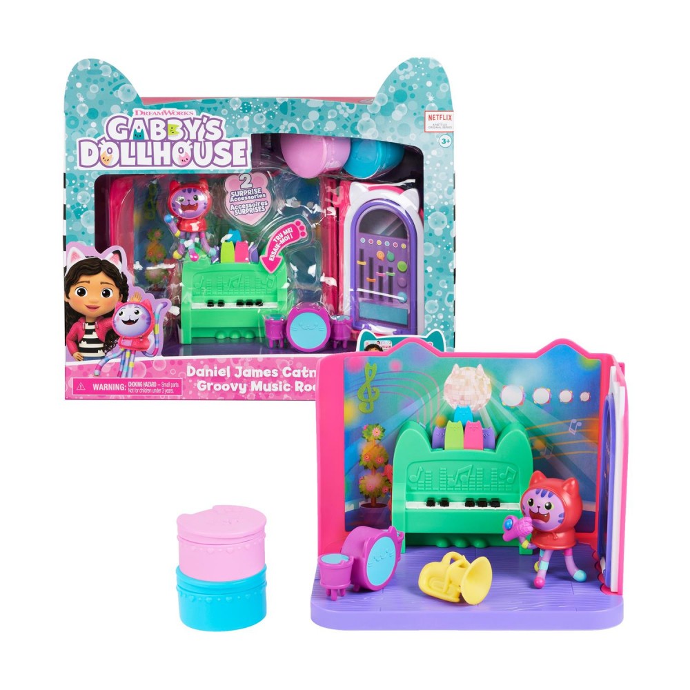 Spin Master Gabbys Dollhouse: Daniel James Catnip Groovy Music Room - Music Deluxe Room Set (6065830)