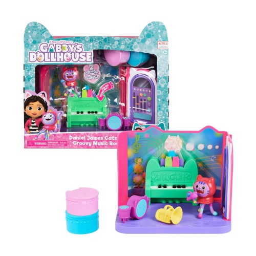 Spin Master Gabbys Dollhouse: Daniel James Catnip Groovy Music Room - Music Deluxe Room Set (6065830)