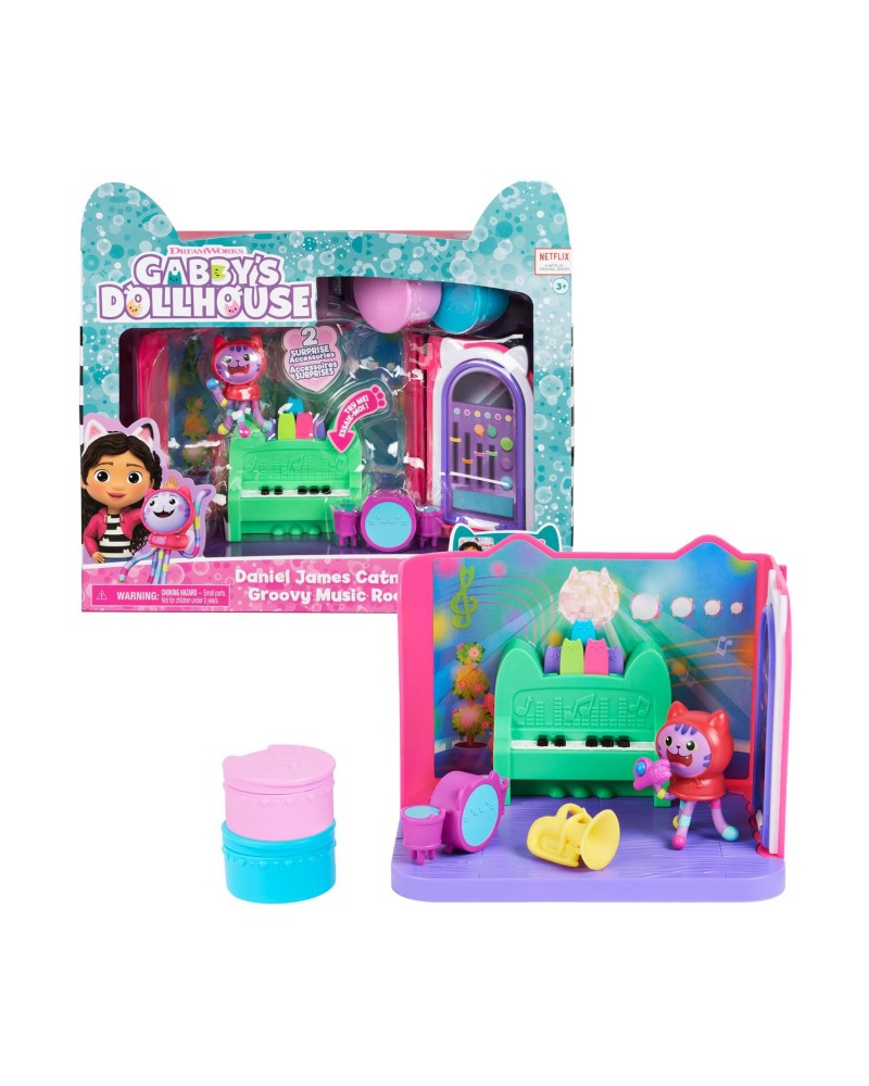 Spin Master Gabbys Dollhouse: Daniel James Catnip Groovy Music Room - Music Deluxe Room Set (6065830)