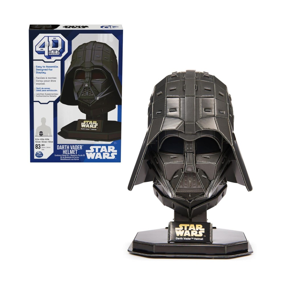 Spin Master Disney: Star Wars 4D Build - Darth Vader Helmet 3D Cardstock Puzzle Model Kit (6069821)