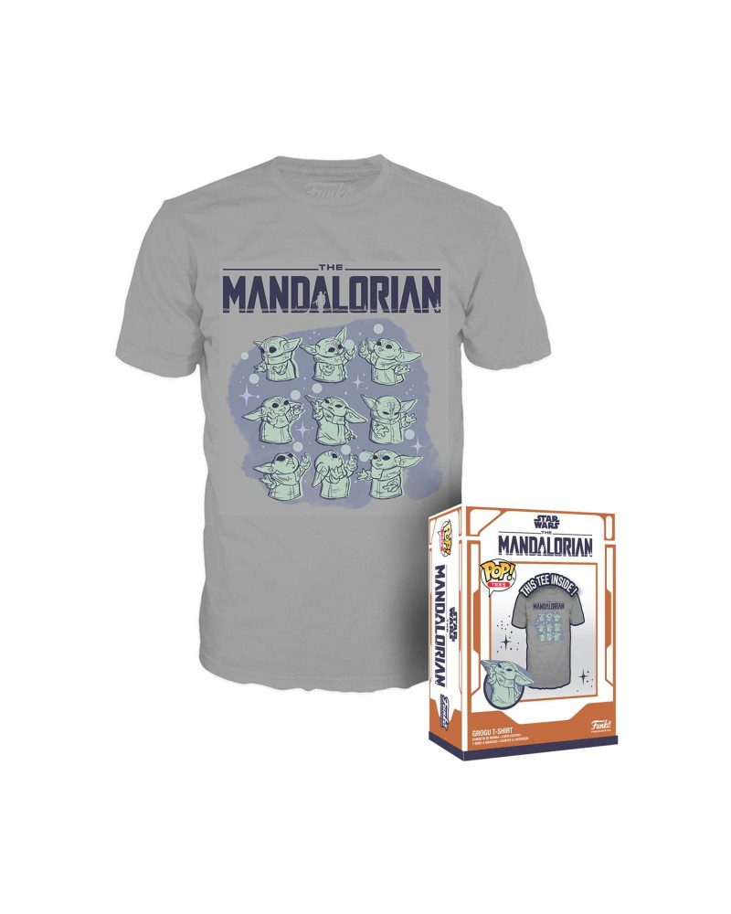 Funko Boxed Pop! Tees: Star Wars: The Mandalorian - Grogu On Ship T-Shirt  (S)