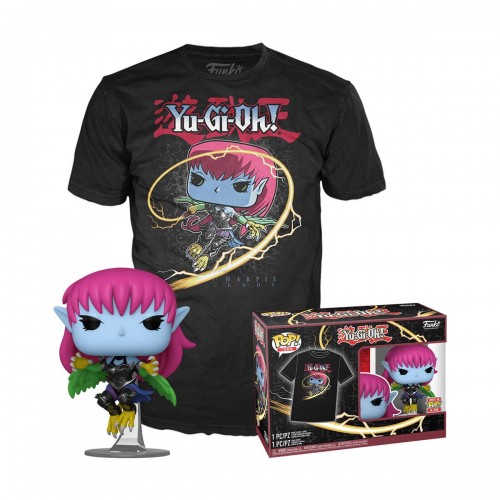 Funko Pop!  Tee (Adult): Yu-Gi-Oh! - Harpie Lady (Black) Vinyl Figure  T-Shirt (S)