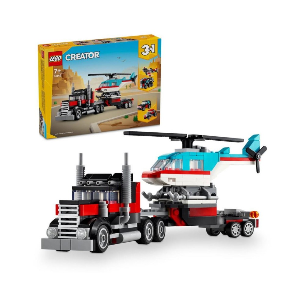 LEGO® Creator: Flatbed Truck with Helicopter Toy (31146)
