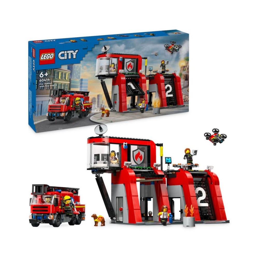 LEGO® City: Fire Station with Fire Truck Playset (60414)