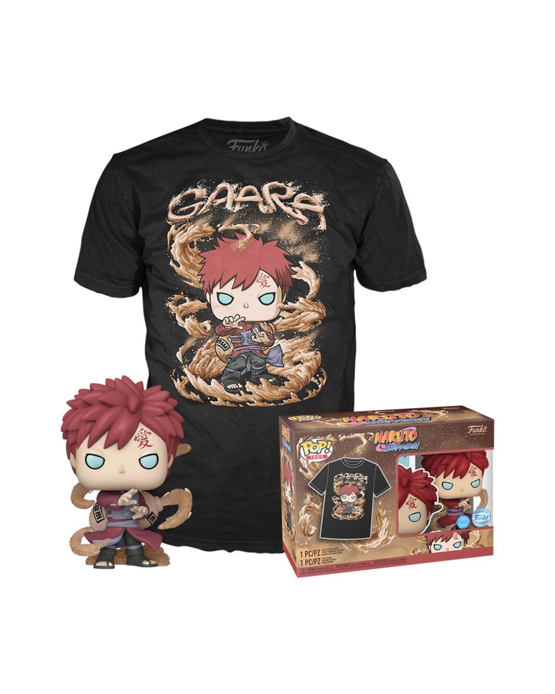 Funko Funko Pop!  Tee (Adult): Naruto - Gaara (Glows in the Dark) Vinyl Figure and T-Shirt (L)
