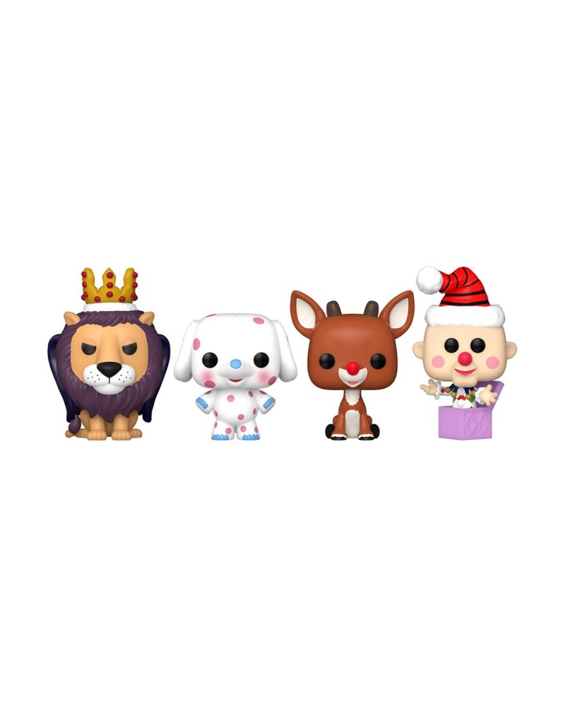 Funko 4-Pack Pocket Pop!: Rudolph The Red-Nosed Reindeer - Happy Holidays Vinyl Figures