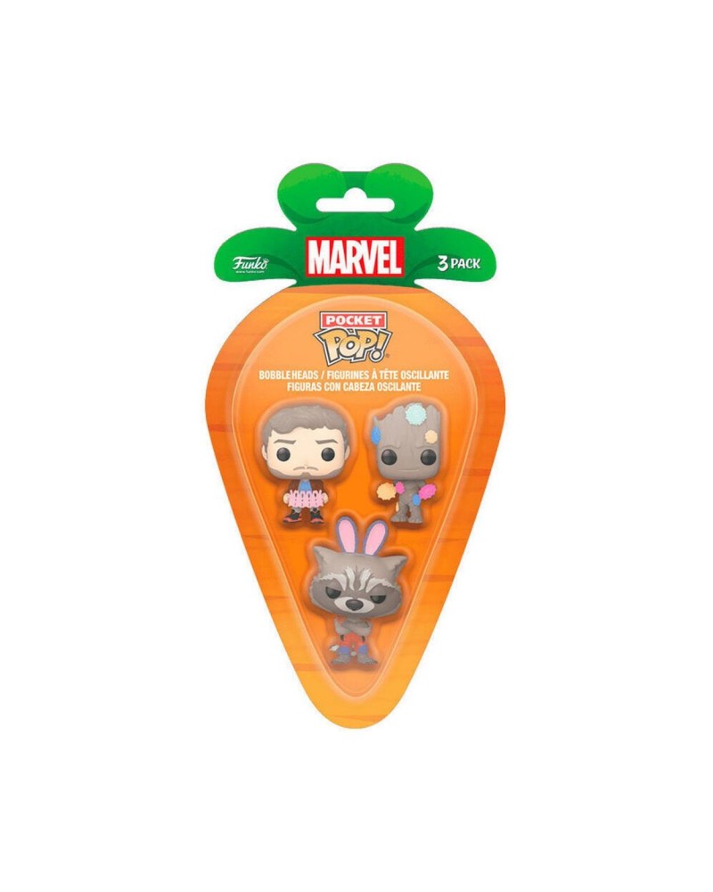 Funko 3-Pack Carrot Pocket Pop!: Guardians of the Galaxy (PDQ) Vinyl Figures