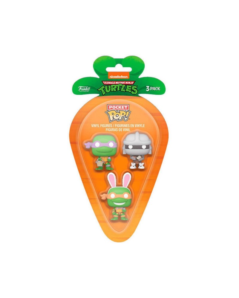 Funko 3-Pack Carrot Pocket Pop!: Teenage Mutant Ninja Turtles - Donatello/Michelangelo/Shredder Vinyl Figures
