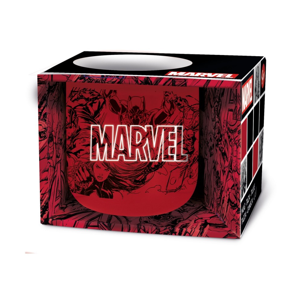 Stor: Marvel Pattern - Ceramic Breakfast Mug in Gift Box (400ml) (75434)