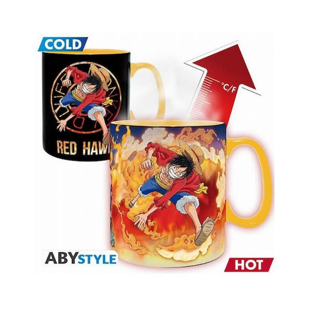 Abysse One Piece - Luffy &amp; Sabo Heat Change Mug (460ml) (ABYMUGA445)