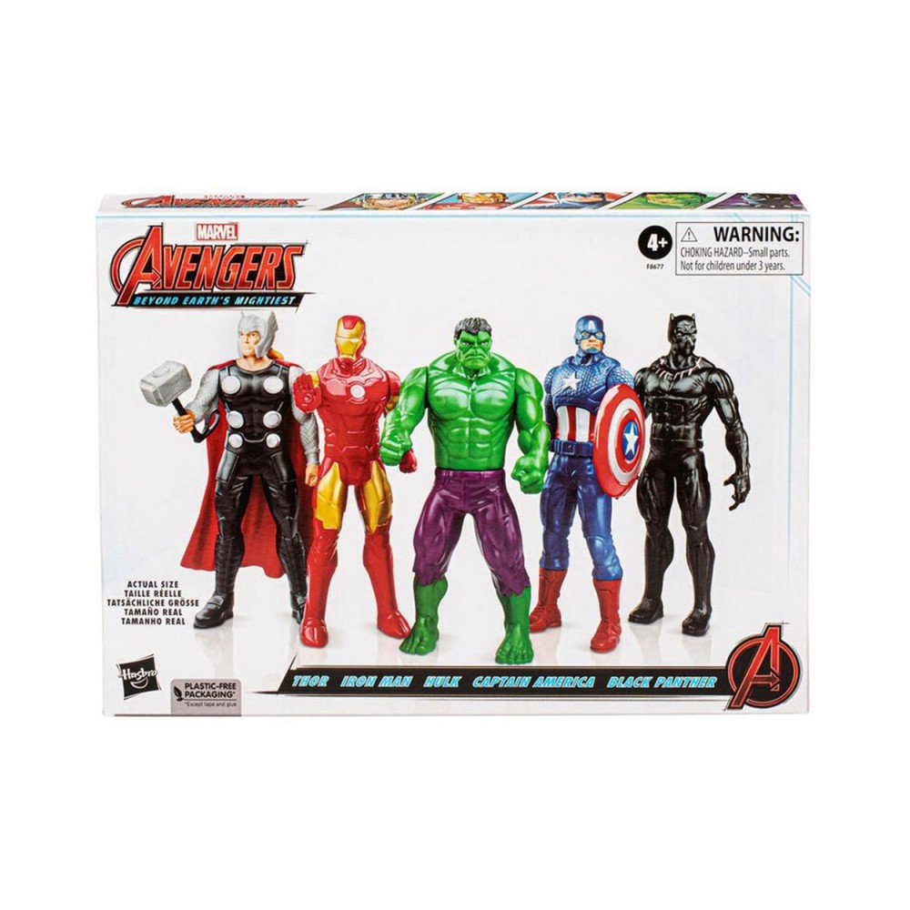 Hasbro Marvel Avengers: Beyond Earths Mightiest - Thor / Iron Man / Hulk / Captain America / Black Panther Action Figure Set (5 Pack) (F8677)
