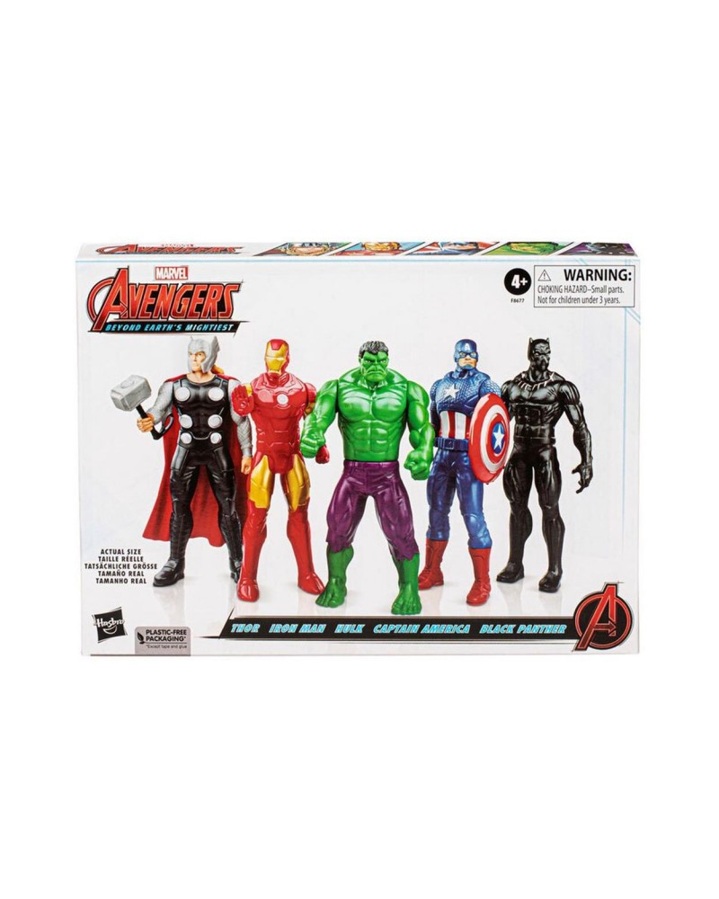 Hasbro Marvel Avengers: Beyond Earths Mightiest - Thor / Iron Man / Hulk / Captain America / Black Panther Action Figure Set (5 Pack) (F8677)
