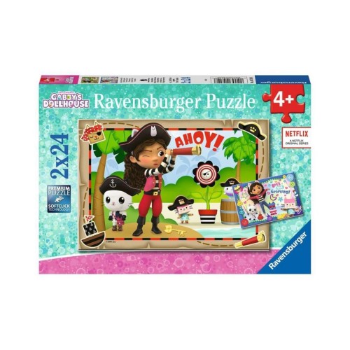 Ravensburger Puzzle: Gabbys Dollhouse - Lets Pirate Party! (2x24pcs) (5710)