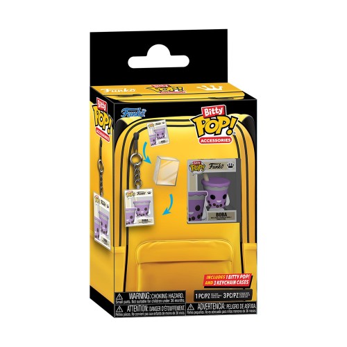 Funko Bitty Pop! Accessories: Boba Keychain Vinyl Figure with 3 Keychain Cases