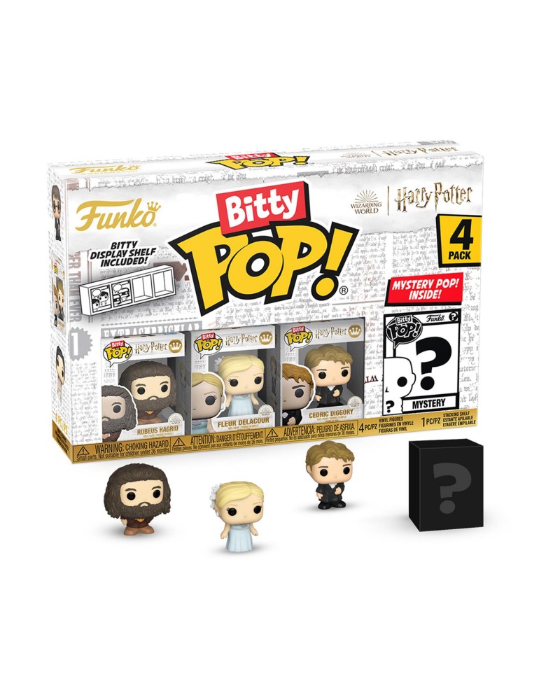 Funko Bitty Pop! 4-Pack: Harry Potter Goblet of Fire - Rubeus Hagrid, Fleur Delacour, Cedric Diggory, Mystery Pop! Vinyl Figures