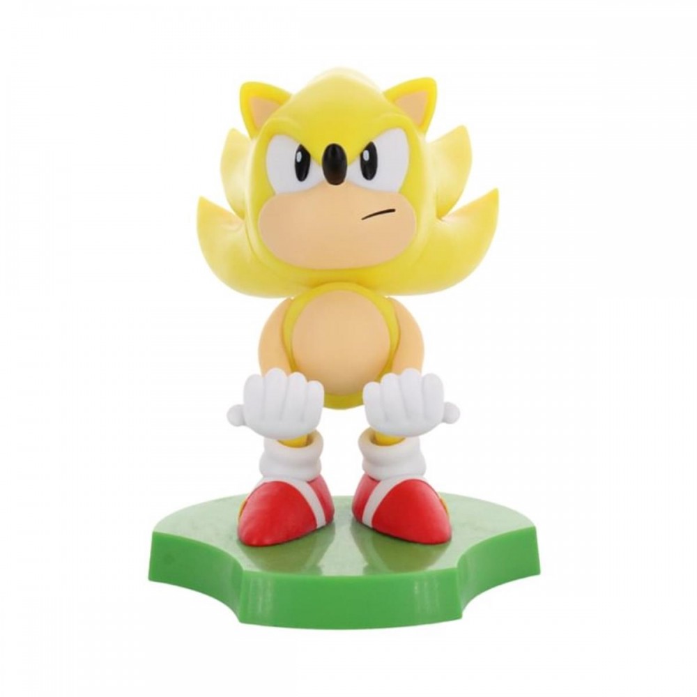 EXG Cable Guys Holdem: Sonic The Hedgehog - Super Sonic Phone and Earpods Holder (HDHMSG400608)
