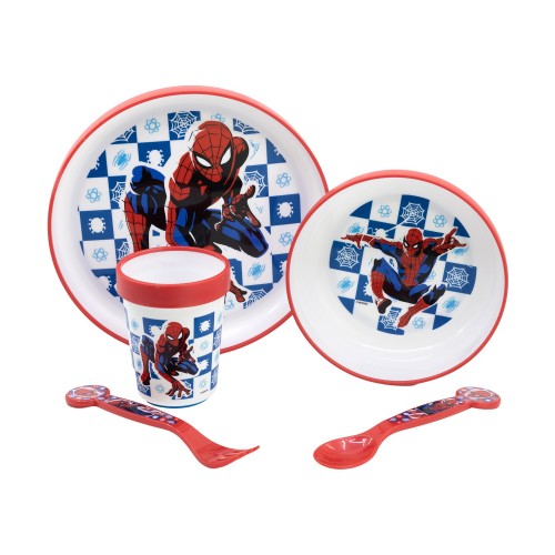 Stor Marvel: Spiderman Arachnid Grid -  Non Slip 5 Pcs Bicolor Premium Set  (74781)