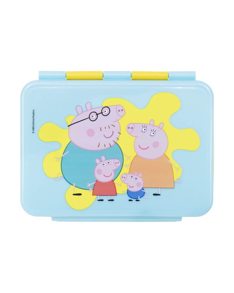 Stor: Peppa Pig Core 2022 - Stainless Steel Clamp Rectangular Sandwich Box (1100ml) (13956)